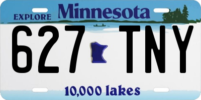 MN license plate 627TNY