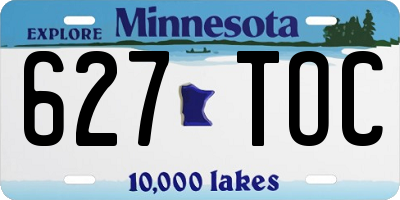 MN license plate 627TOC