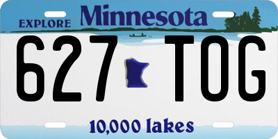MN license plate 627TOG