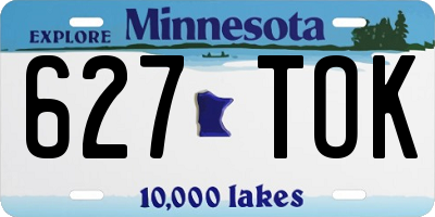 MN license plate 627TOK