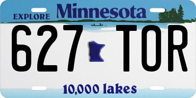 MN license plate 627TOR