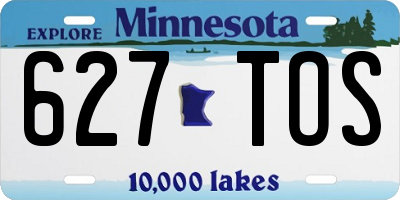 MN license plate 627TOS