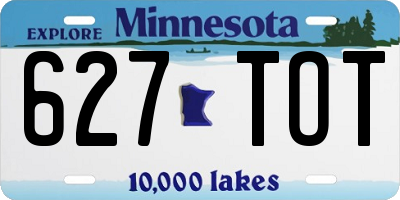 MN license plate 627TOT