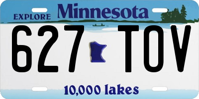 MN license plate 627TOV