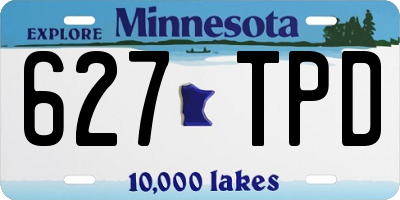 MN license plate 627TPD