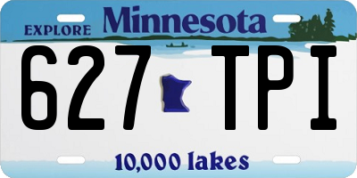 MN license plate 627TPI