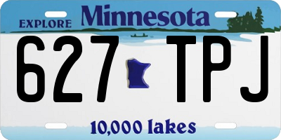 MN license plate 627TPJ