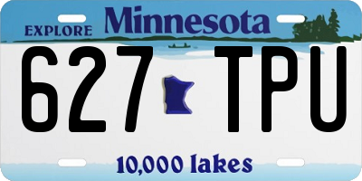 MN license plate 627TPU