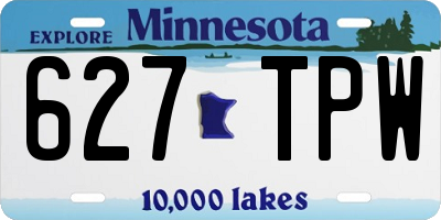 MN license plate 627TPW