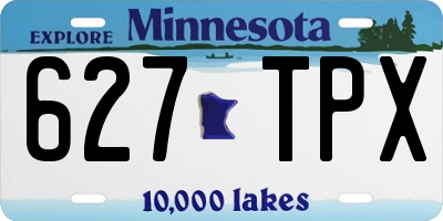 MN license plate 627TPX