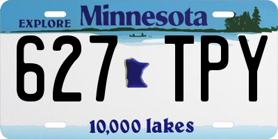 MN license plate 627TPY