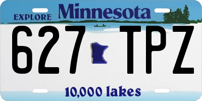 MN license plate 627TPZ