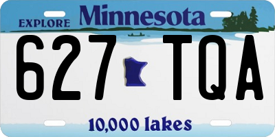 MN license plate 627TQA