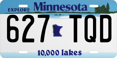 MN license plate 627TQD