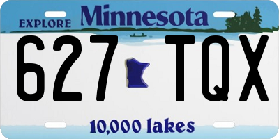 MN license plate 627TQX