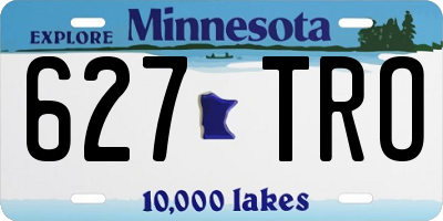 MN license plate 627TRO
