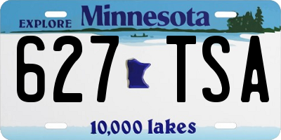 MN license plate 627TSA