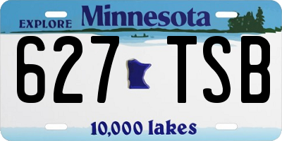 MN license plate 627TSB