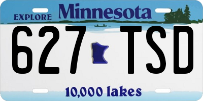 MN license plate 627TSD