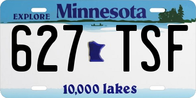 MN license plate 627TSF
