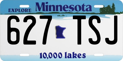 MN license plate 627TSJ