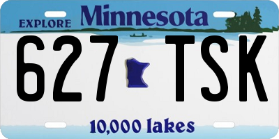 MN license plate 627TSK