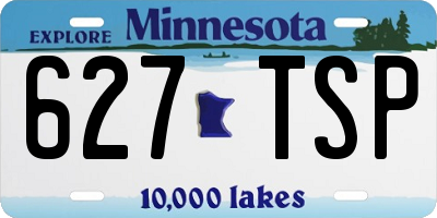 MN license plate 627TSP