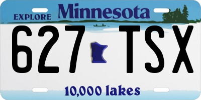 MN license plate 627TSX