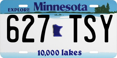 MN license plate 627TSY
