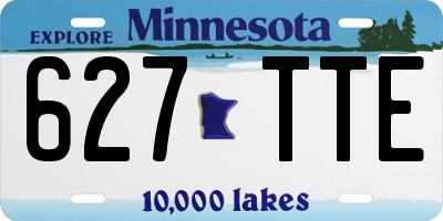 MN license plate 627TTE