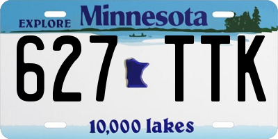MN license plate 627TTK