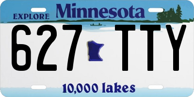 MN license plate 627TTY