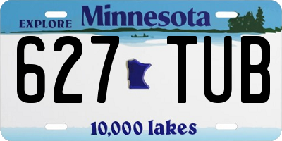 MN license plate 627TUB