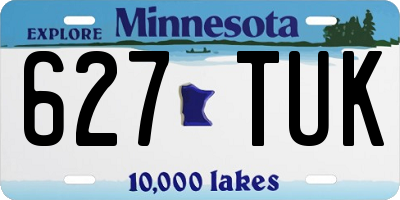 MN license plate 627TUK