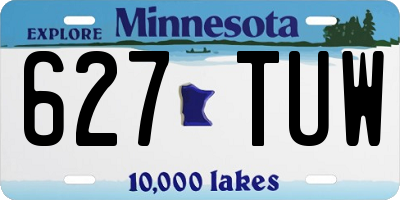 MN license plate 627TUW