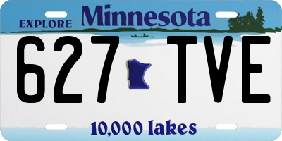MN license plate 627TVE