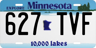 MN license plate 627TVF