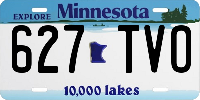 MN license plate 627TVO