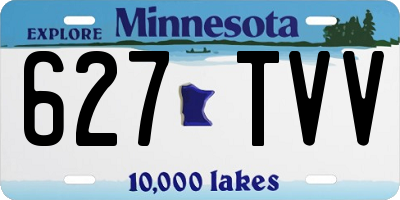 MN license plate 627TVV