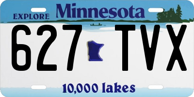 MN license plate 627TVX
