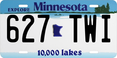 MN license plate 627TWI