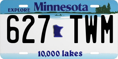 MN license plate 627TWM