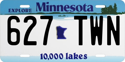 MN license plate 627TWN