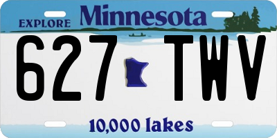 MN license plate 627TWV