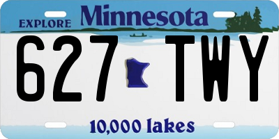 MN license plate 627TWY