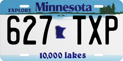 MN license plate 627TXP
