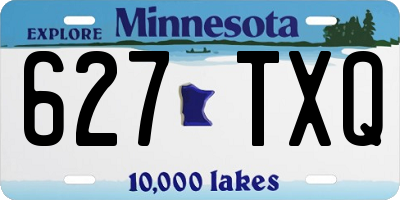 MN license plate 627TXQ