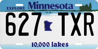 MN license plate 627TXR