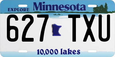 MN license plate 627TXU