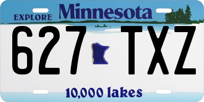 MN license plate 627TXZ